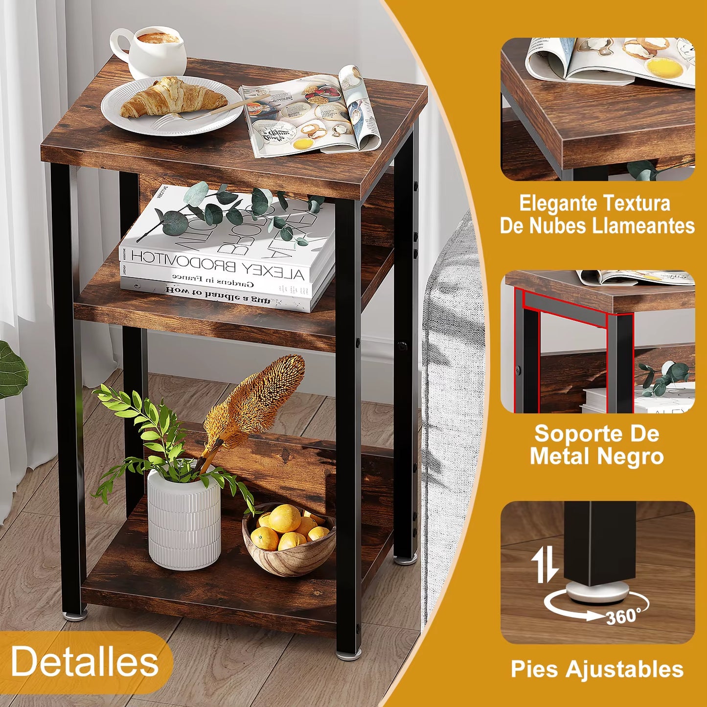 Side Table Modern Bedside Table, Small Coffee Table Coffee Table Wooden Side Table Modern Bedside Table