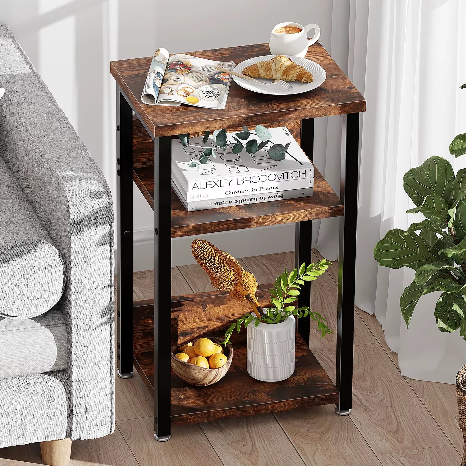 Side Table Modern Bedside Table, Small Coffee Table Coffee Table Wooden Side Table Modern Bedside Table