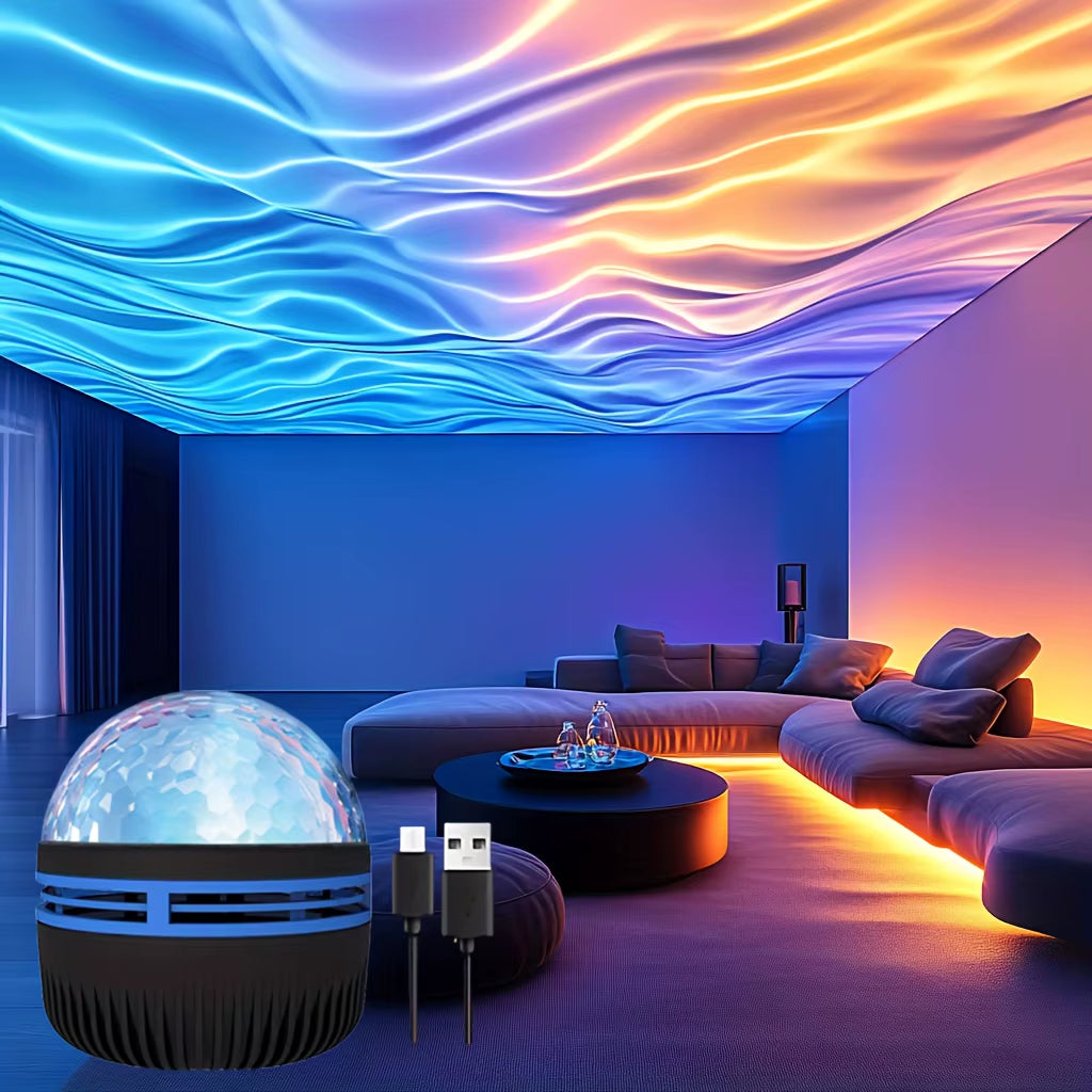 Starry Night Sky Projector LED Nightlights USB Plug-In Remote Control RGB Galaxy Light 7 Modes for Party Room Bedroom Bar Decor